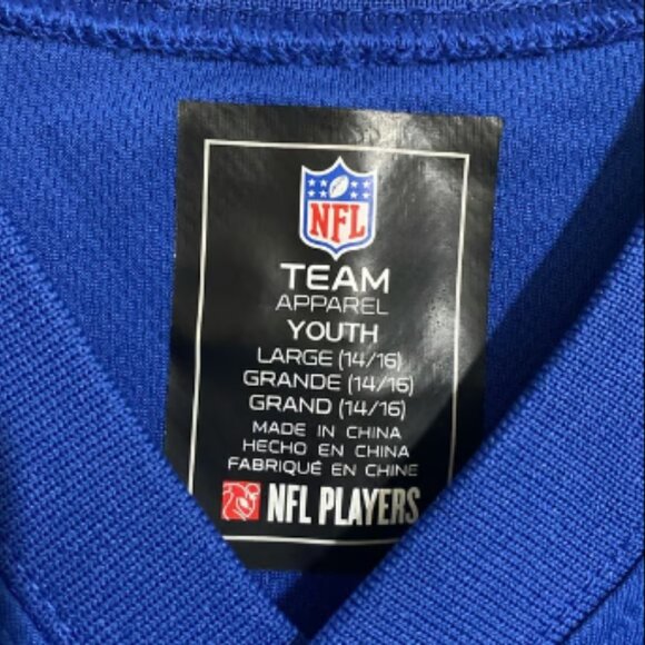 NFL TEAM APPAREL Youth Boys/Girls NY Giants Jersey Shirt L (14/16) - Picture 4 of 7